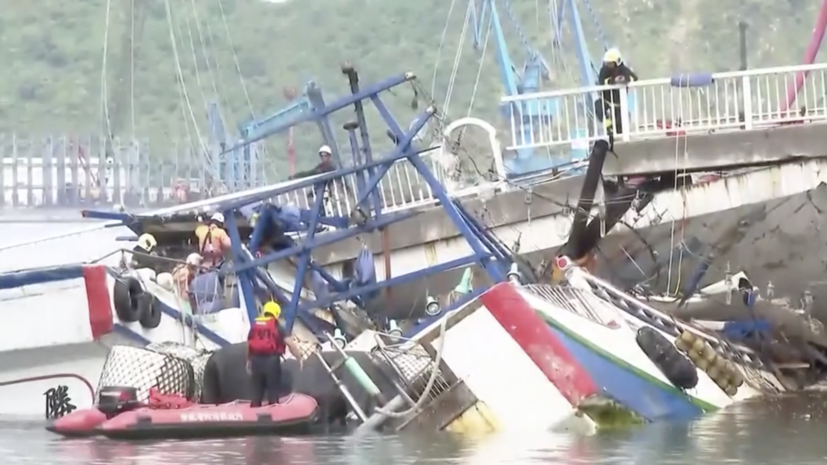 На Тайване найдены тела пяти погибших при обрушении моста