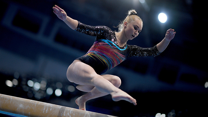 Американская гимнастка по-русски пожелала удачи Мельниковой на предстоящем ЧМ