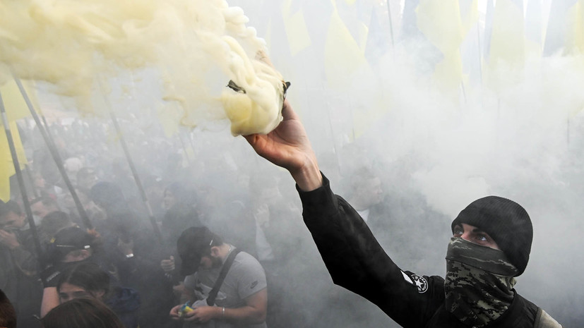 «Инструмент давления на власть»: в столице Украины прошли шествия националистов