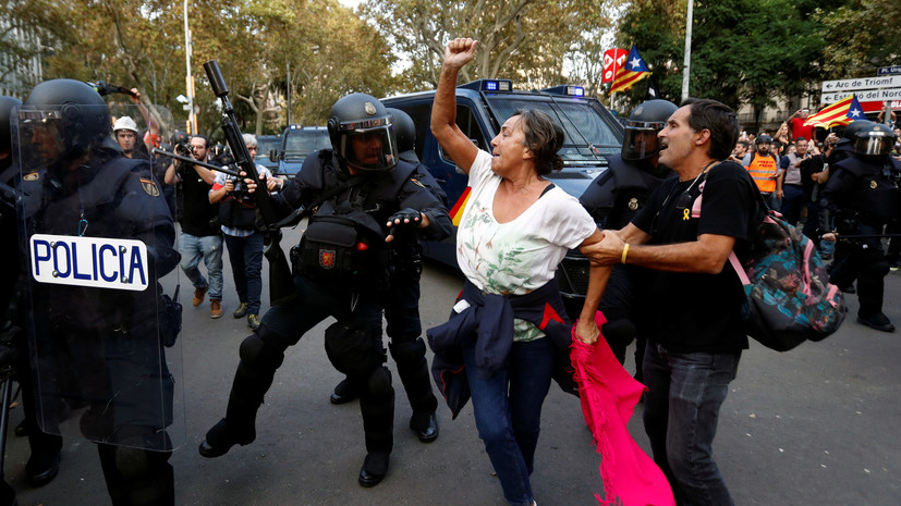 В Каталонии задержано 13 участников беспорядков