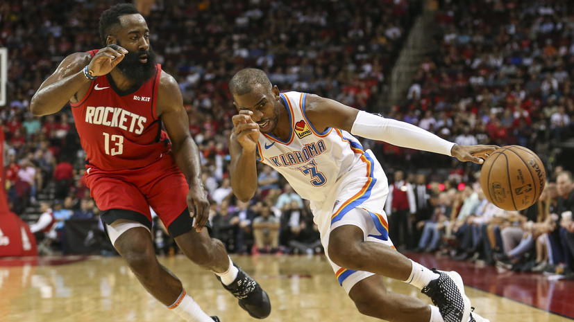 «Хьюстон» победил «Оклахому» в матче НБА, Харден набрал 40 очков