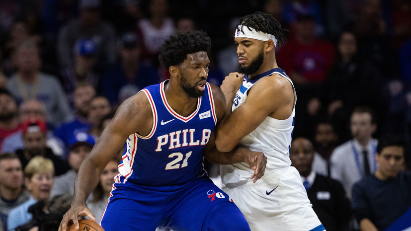 Эмбиид и Таунс устроили драку в матче НБА между «Филадельфией» и «Миннесотой»