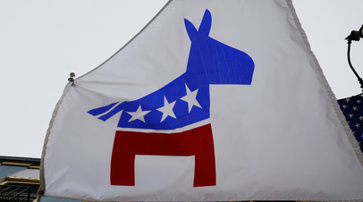 Флаг с символикой Демократической партии США