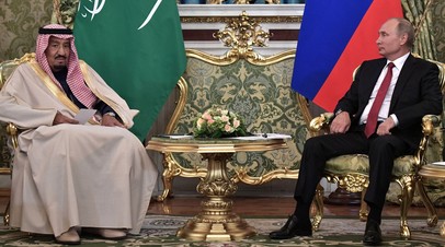Встреча Владимира Путина с королём Саудовской Аравии Сальманом Бен Абдель-Азизом Аль Саудом