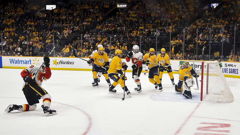 Хоккеист «Калгари» Ткачук забросил шайбу клюшкой между ног на последней секунде ОТ