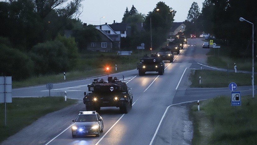 В Литве начались учения НАТО с участием бронетехники