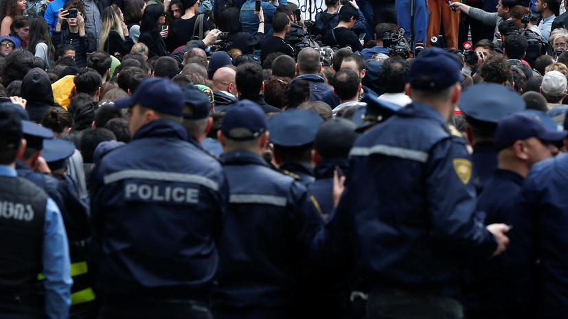 МВД Грузии назвало число участников акции протеста в Тбилиси