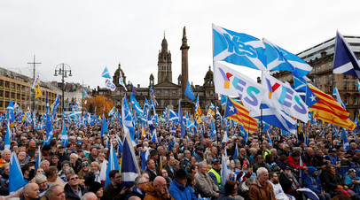 Митинг сторонников независимости Шотландии