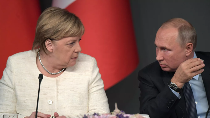 Путин обсудил с Меркель перспективы транзита газа через Украину