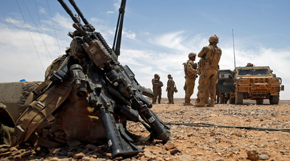 Солдаты армии США на границе с Саудовской Аравией