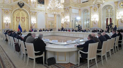 Президент РФ Владимир Путин проводит заседание Совета по развитию гражданского общества и правам человека