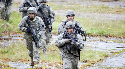 Военнослужащие армии США во время учений в Латвии