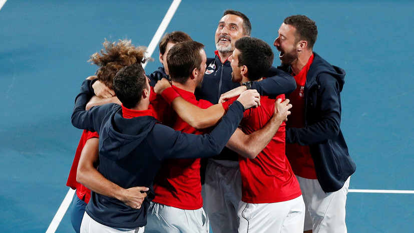 Сборная Сербии по теннису выиграла ATP Cup