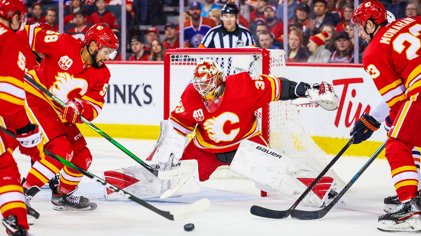 В матче НХЛ между «Калгари» и «Эдмонтоном» произошла драка вратарей