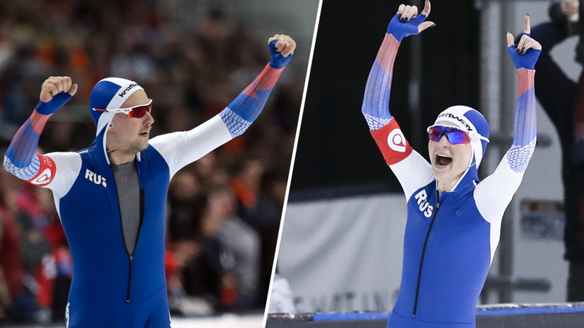 Триумф с двумя мировыми рекордами: российские конькобежцы одержали три победы и выиграли 12 медалей на ЧМ в США