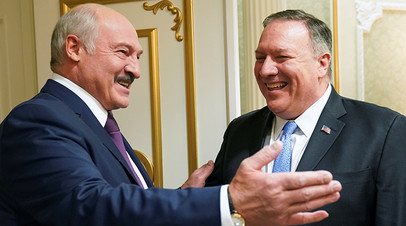 Александр Лукашенко и Майкл Помпео