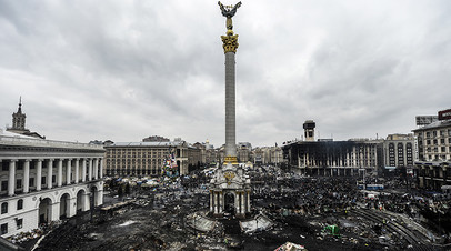 Площадь Независимости в Киеве, 20 февраля 2014 года