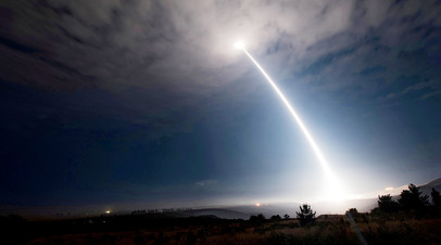 Тестовый пуск американской межконтинентальной баллистической ракеты Minuteman III