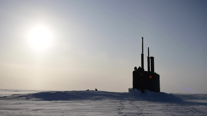 ВМС США опубликовали видео всплывающей из-подо льда подлодки в Арктике