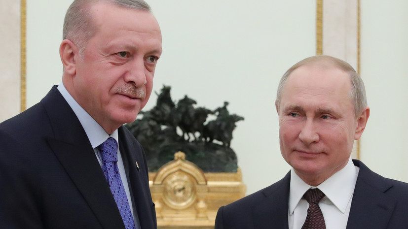 Путин обсудил с Эрдоганом реализацию договорённостей по Идлибу