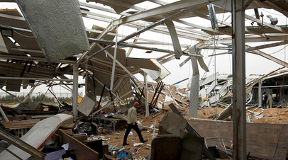 Разрушенное здание в Ираке
