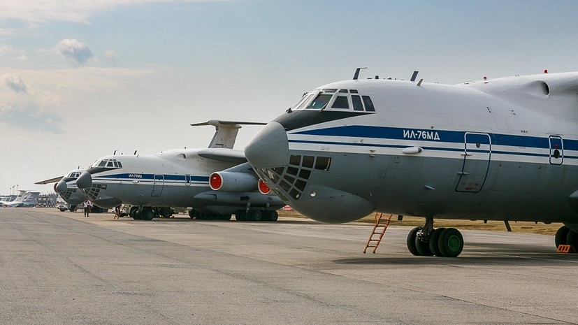 В Сербию вылетел седьмой самолёт ВКС России с гуманитарной помощью