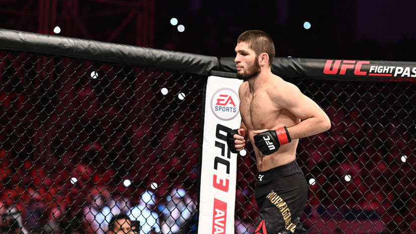 Нурмагомедов показал, как разминался перед боем с Порье на UFC 242