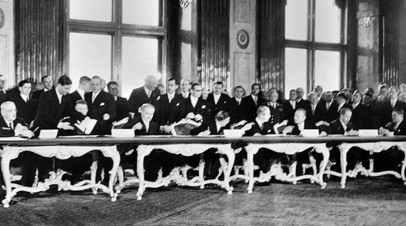 Подписание Государственного договора о восстановлении независимой и демократической Австрии