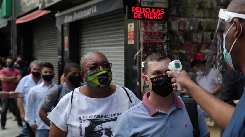 Число случаев заболевания коронавирусом в Бразилии достигло 850 514