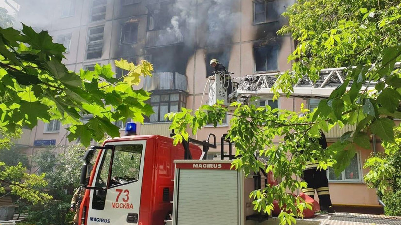 Последствия пожара в жилом доме на северо-востоке Москвы — РТ на русском