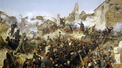 Взятие Константины французскими войсками 13 октября 1837, картина работы Ораса Верне