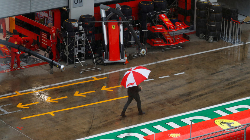 Третья свободная практика Гран-при Штирии отложена на неопределённый срок из-за ливня