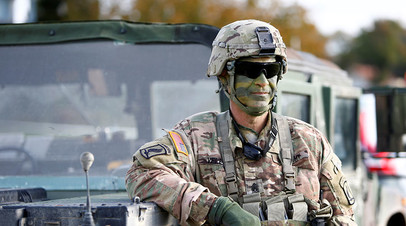 Американский военнослужащий на учениях в Германии