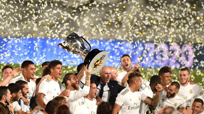 Футболисты «Реала» после победы в чемпионате Испании