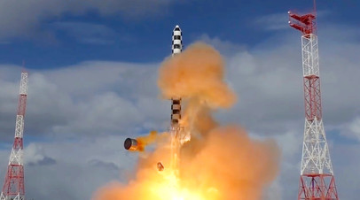 Запуск тяжёлой межконтинентальной баллистической ракеты «Ярс» с космодрома Плесецк