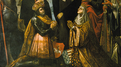 Литовский князь Ягайло и польская королева Ядвига