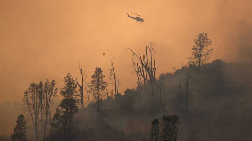 Лесной пожар в Калифорнии охватил более 2,1 тысячи га площади