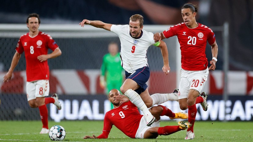 Сборные Дании и Англии не смогли выявить победителя в матче Лиги наций