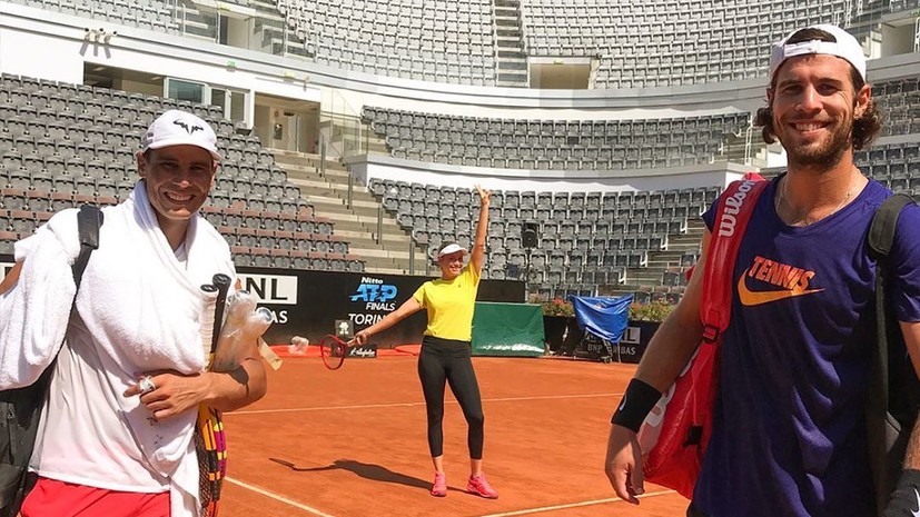Хачанов потренировался с Надалем перед турниром ATP в Риме