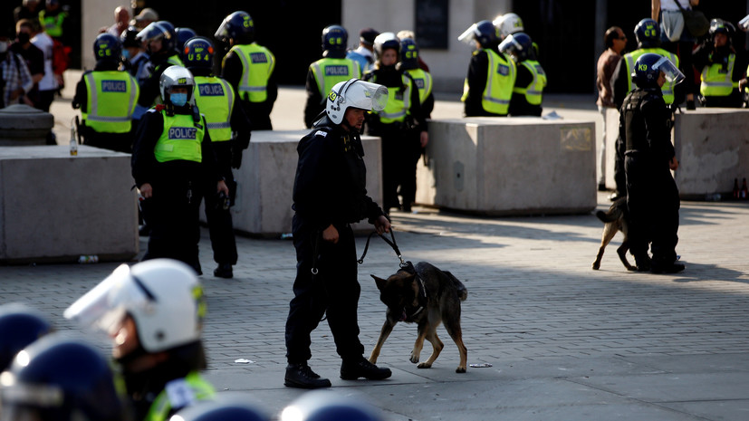 Несколько полицейских получили ранения в ходе протестов в Лондоне