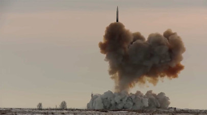 Запуск ракеты комплекса «Авангард» из позиционного района Домбаровский в Оренбургской области