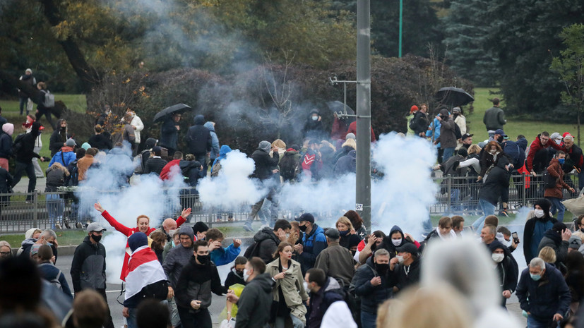 Милиция использовала газ и светошумовые патроны на акции протеста в Минске