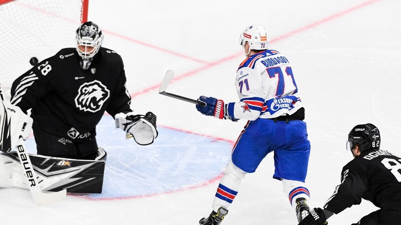 СКА забросил пять шайб в ворота «Трактора» в Челябинске