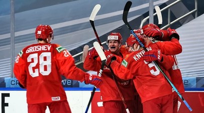 Сборная России в матче с командой США на МЧМ-2021