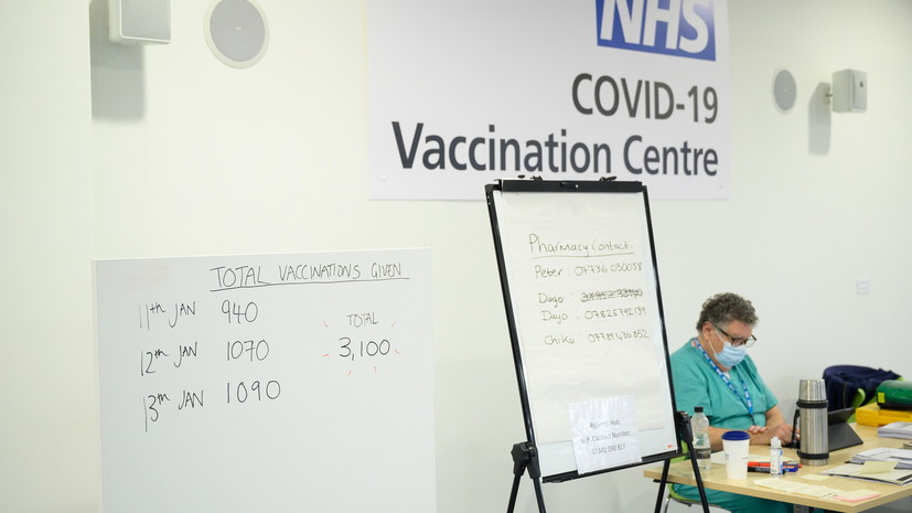 В Британии сделано 3 млн прививок от коронавируса