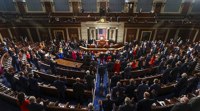 Заседание палаты представителей конгресса США