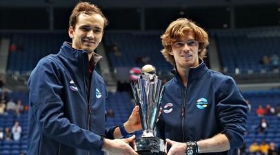 Российские теннисисты Даниил Медведев и Андрей Рублёв