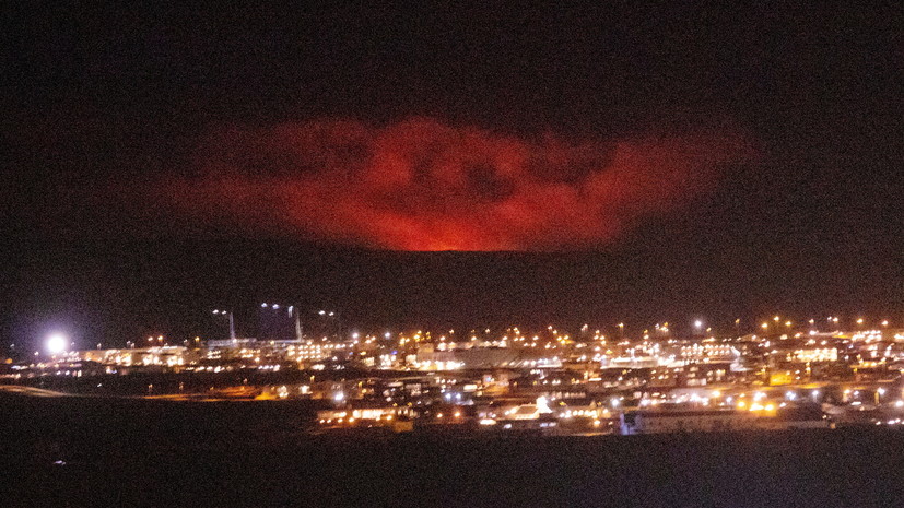 В Исландии произошло извержение вулкана