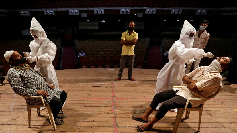 В Индии за сутки выявили более 50 тысяч случаев коронавируса