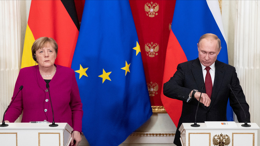 Путин и Меркель обсудили по телефону ситуацию в Донбассе